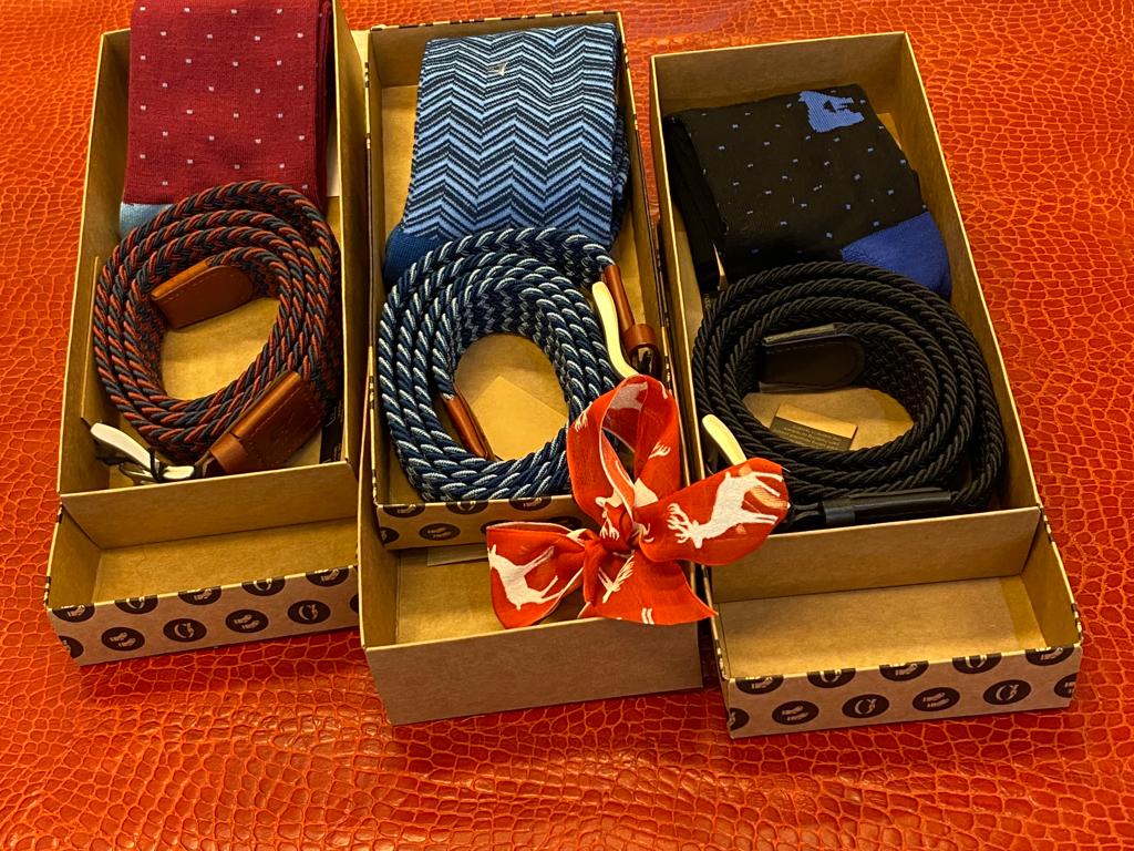 Coups de Coeur - Idées cadeau - chaussettes et ceinture assorties